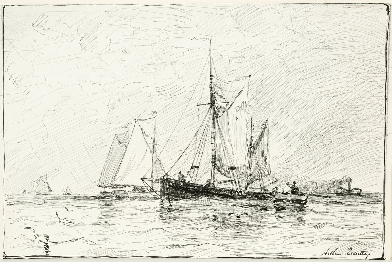 Trol Gemileri Plymouth, İngiltere by Arthur Quartley