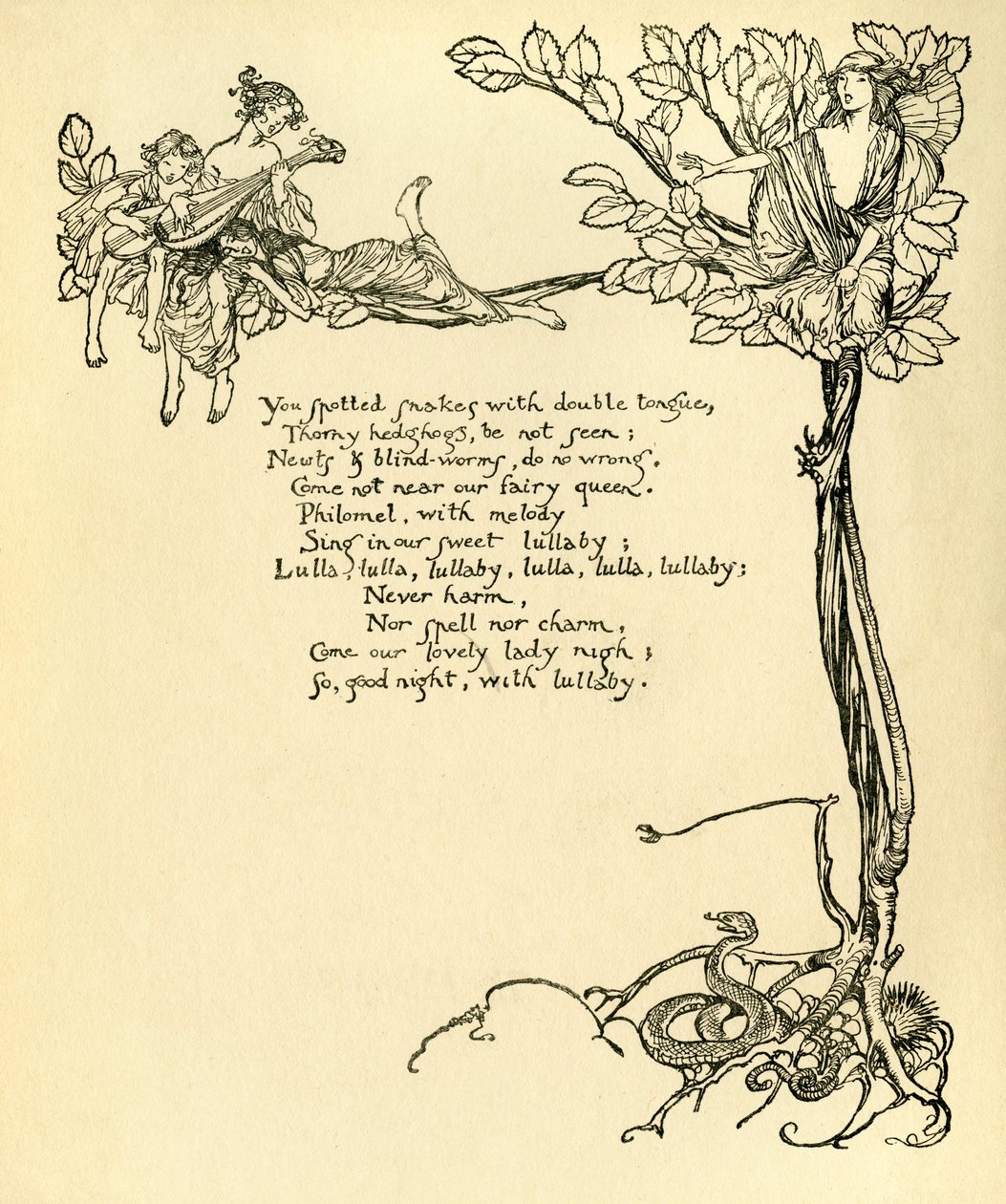Bir yaz gecesi rüyası by Arthur Rackham