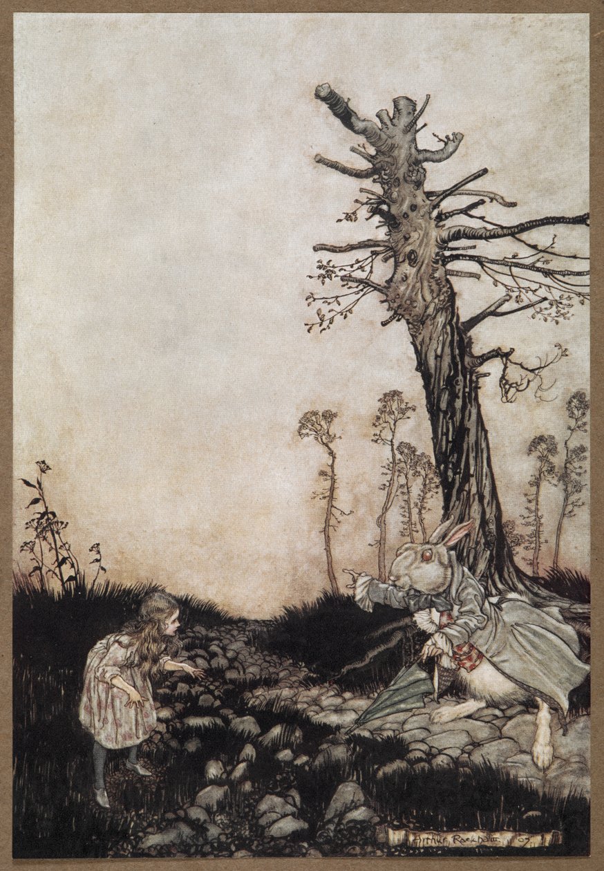 Alice ve Beyaz Tavşan by Arthur Rackham