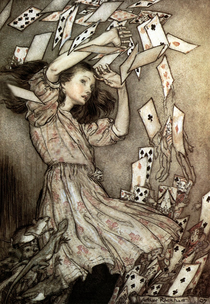 Alice Harikalar Diyarında (namı diğer Alice Trough The Looking Glass), Lewis Carroll, İllüstrasyon, Arthur Rackham, 1907 by Arthur Rackham