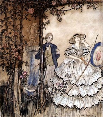 Okçuluk (kalem ve mürekkep, sulu boya) by Arthur Rackham