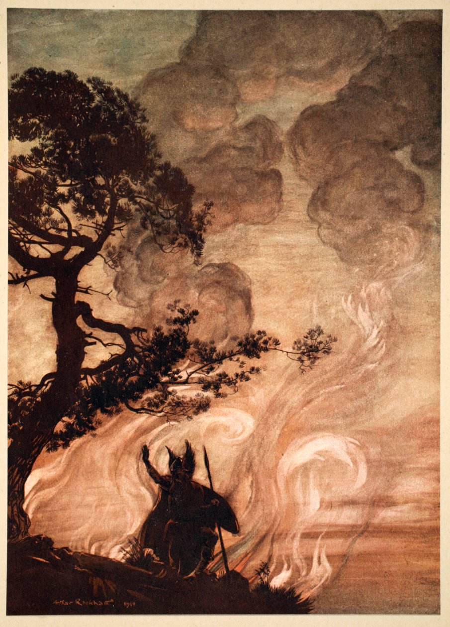 "Yavaşça uzaklaşırken, Wotan dönüp hüzünle Brunnhilde