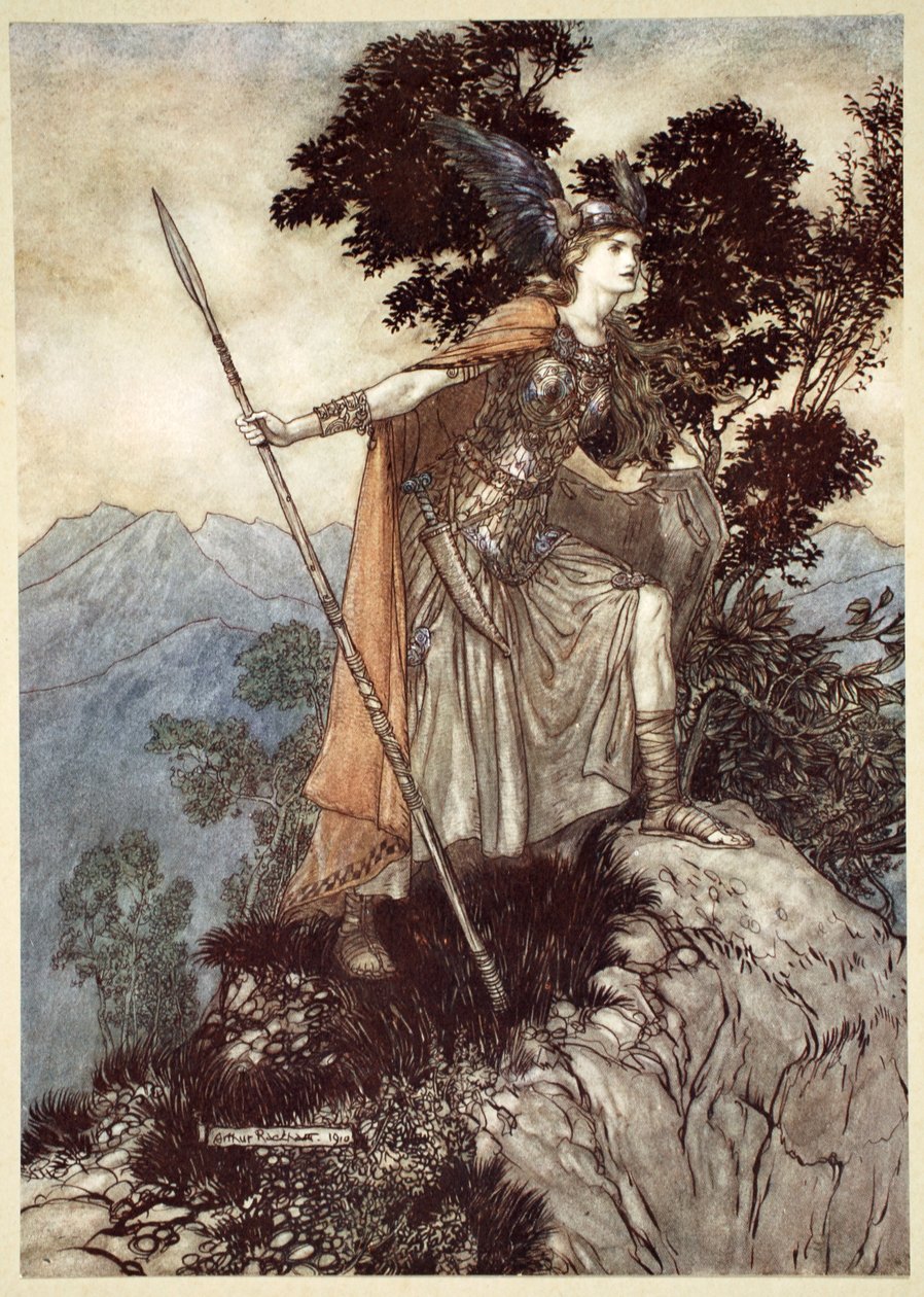 "Brunnhilde", 1910. by Arthur Rackham