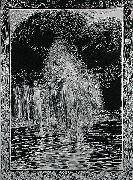 Nehri geçmek by Arthur Rackham