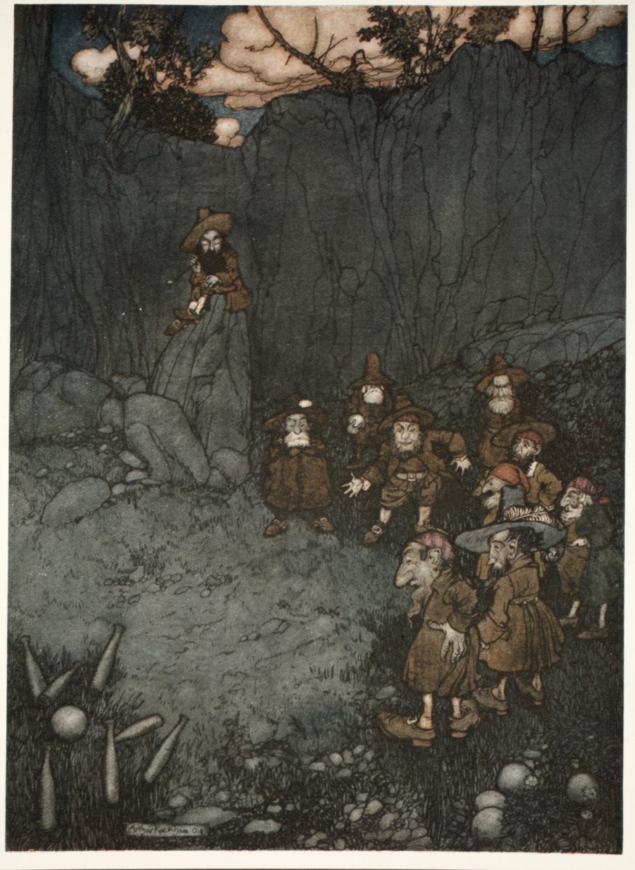 Babası onları eski Hollanda kıyafetleri içinde, Washington Irving, pub