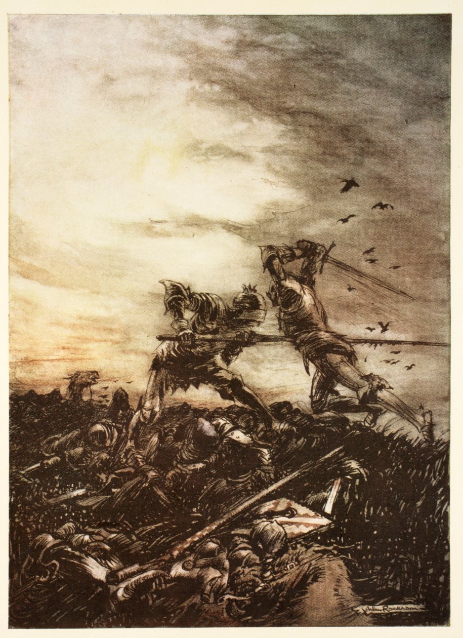 Mordred, Arthur tarafından nasıl öldürüldü ve Arthur onun tarafından nasıl ölümüne yaralandı, Alfred Pollard