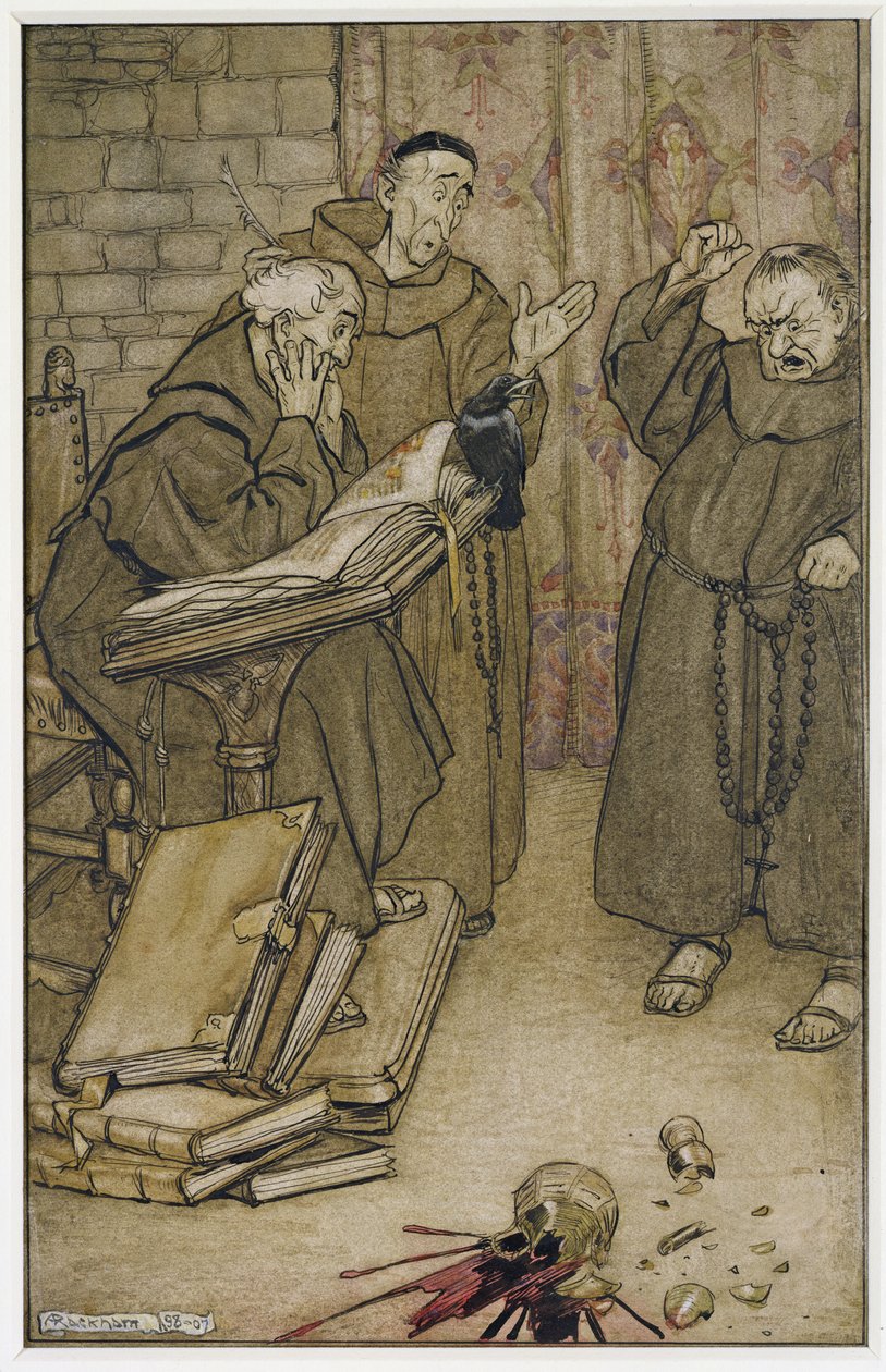 Biri yalan söylediyse veya biri yemin ettiyse (kağıt üzerinde kalem & mürekkep ve wc) by Arthur Rackham