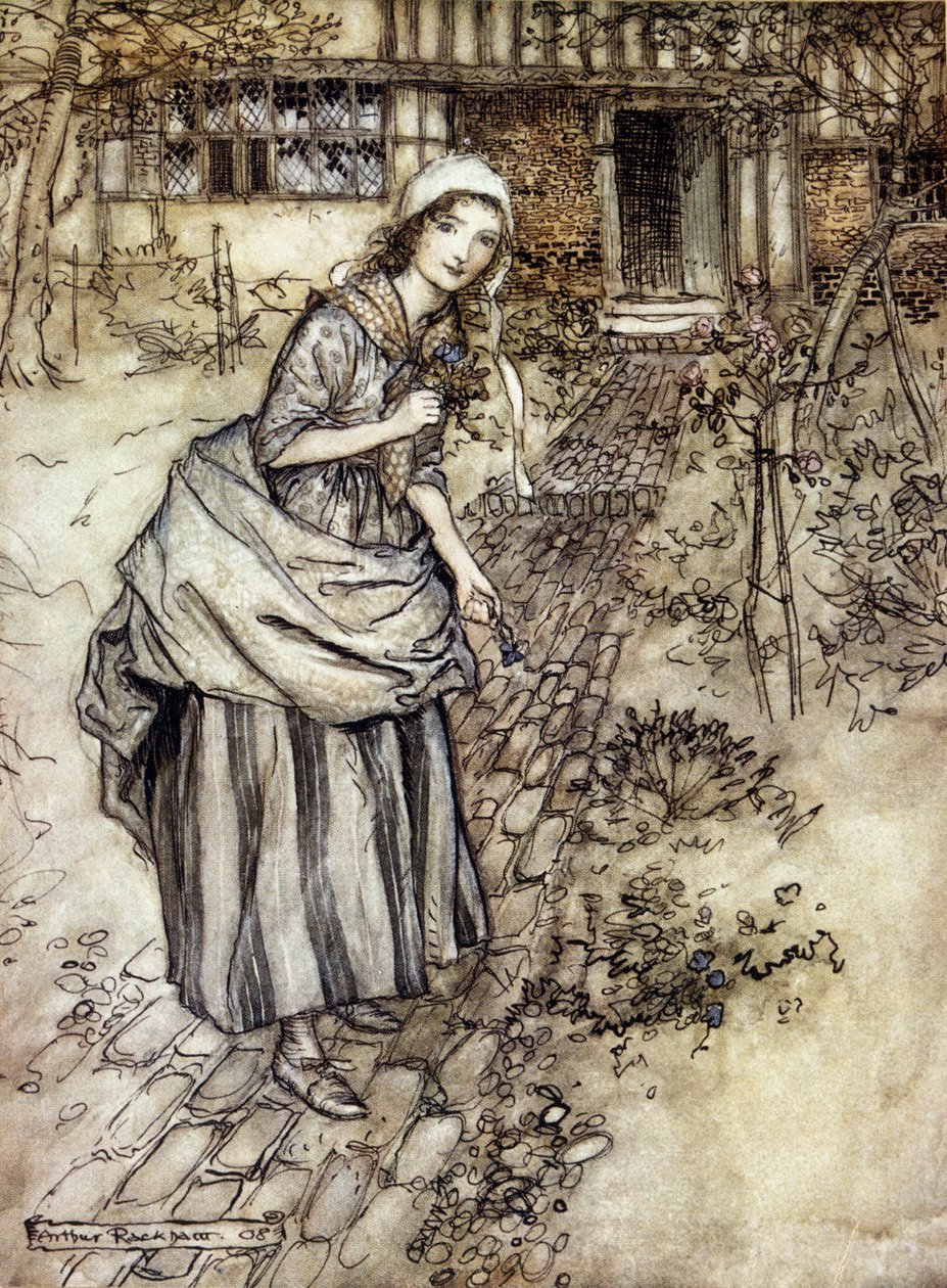 William SHAKESPEARE'in The Dream of a Summer Night için Arthur RACKHAM (1867-1939) çizimi by Arthur Rackham