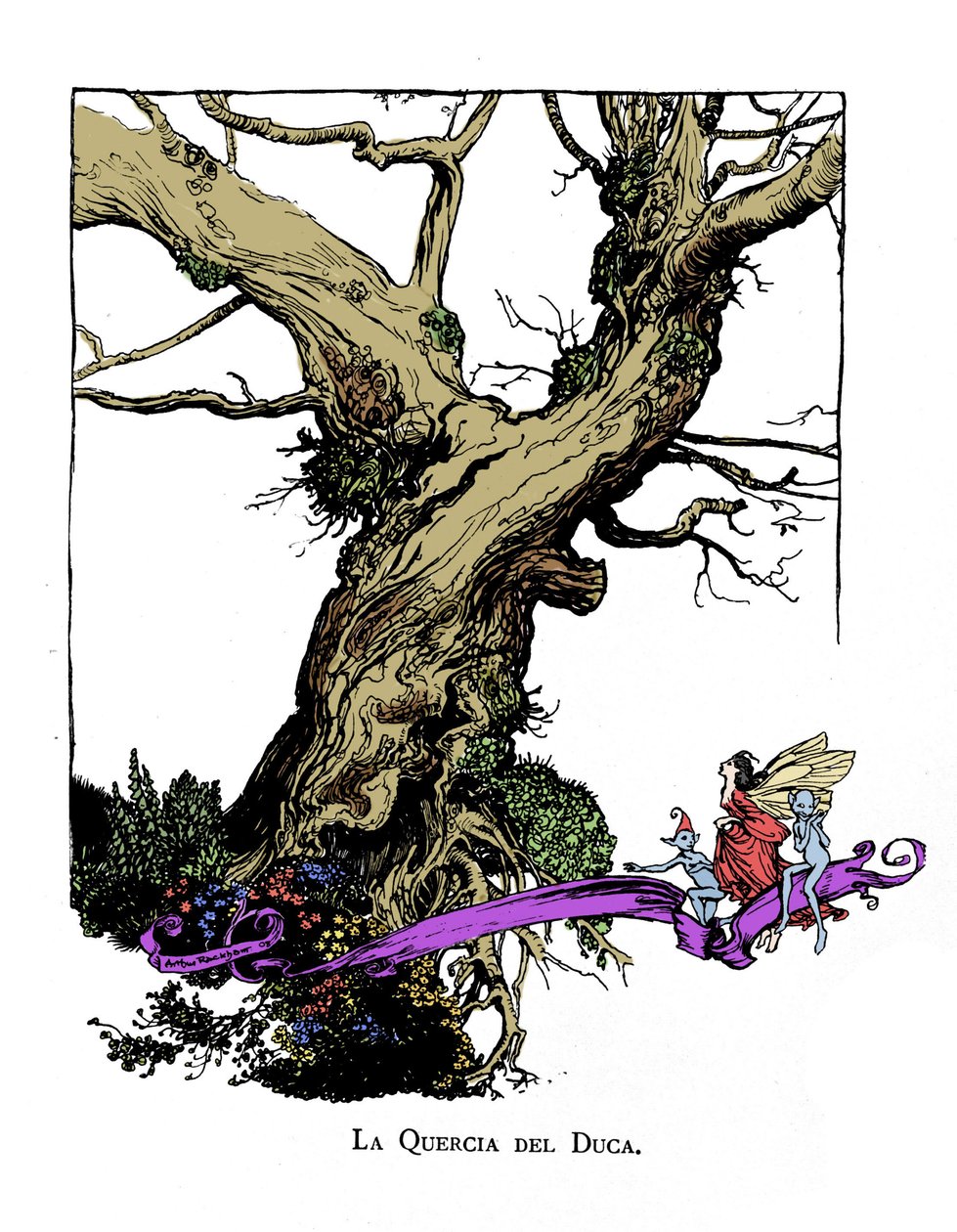William SHAKESPEARE tarafından Bir Yaz Gecesi Rüyası için İllüstrasyon by Arthur Rackham