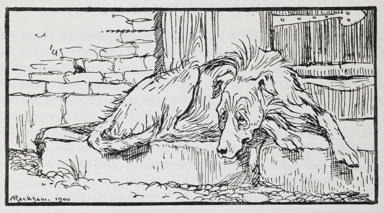 Bir Köpeğin Eski Sultanından İllüstrasyon. by Arthur Rackham