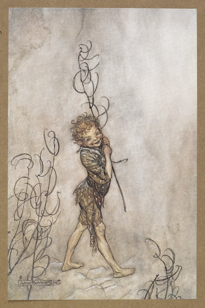 "Tanrım, bu ölümlüler ne aptallar!" disk. Bir Yaz Gecesi Rüyası'ndan bir sahne. by Arthur Rackham