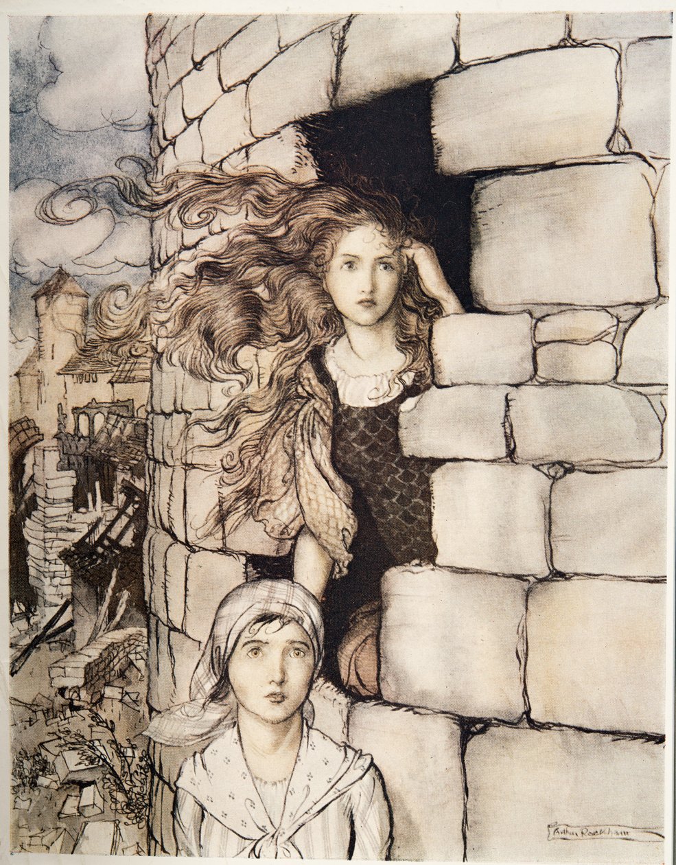 Hizmetçi Maleen, Little Brother & Little Sister and Other Tales by the Brothers Grimm, pub.1917 by Arthur Rackham