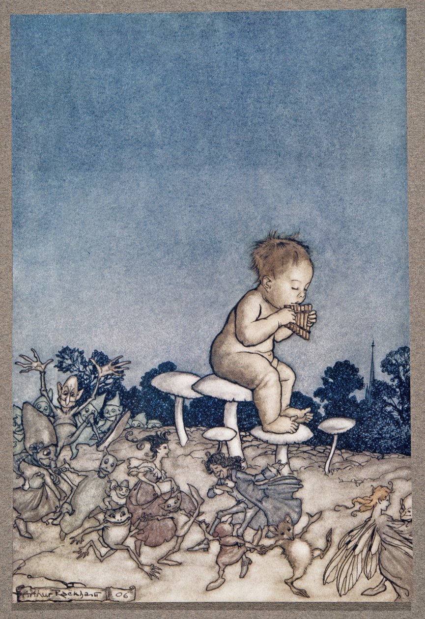 Peter Pan, JM Barrie (1860 - 1937), pub tarafından Kensington Bahçeleri