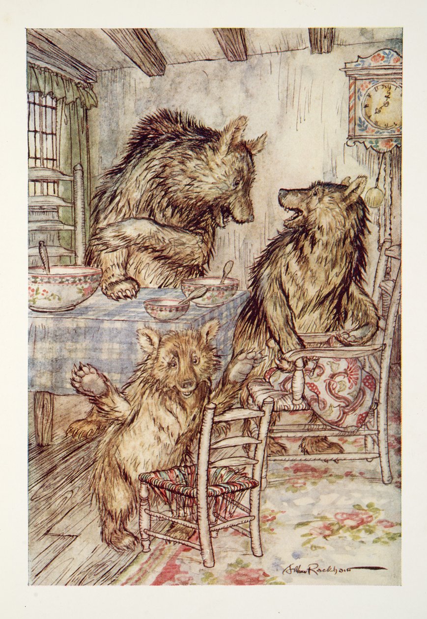 Biri sandalyemde oturuyor ve dibe oturdu! Arthur Rackham Peri Kitabı, pub