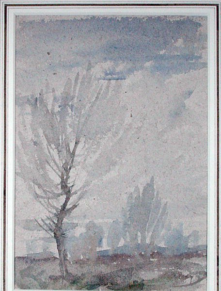 Bir Ağacın Etüdü (kağıt üzerine sulu boya) by Arthur Rackham