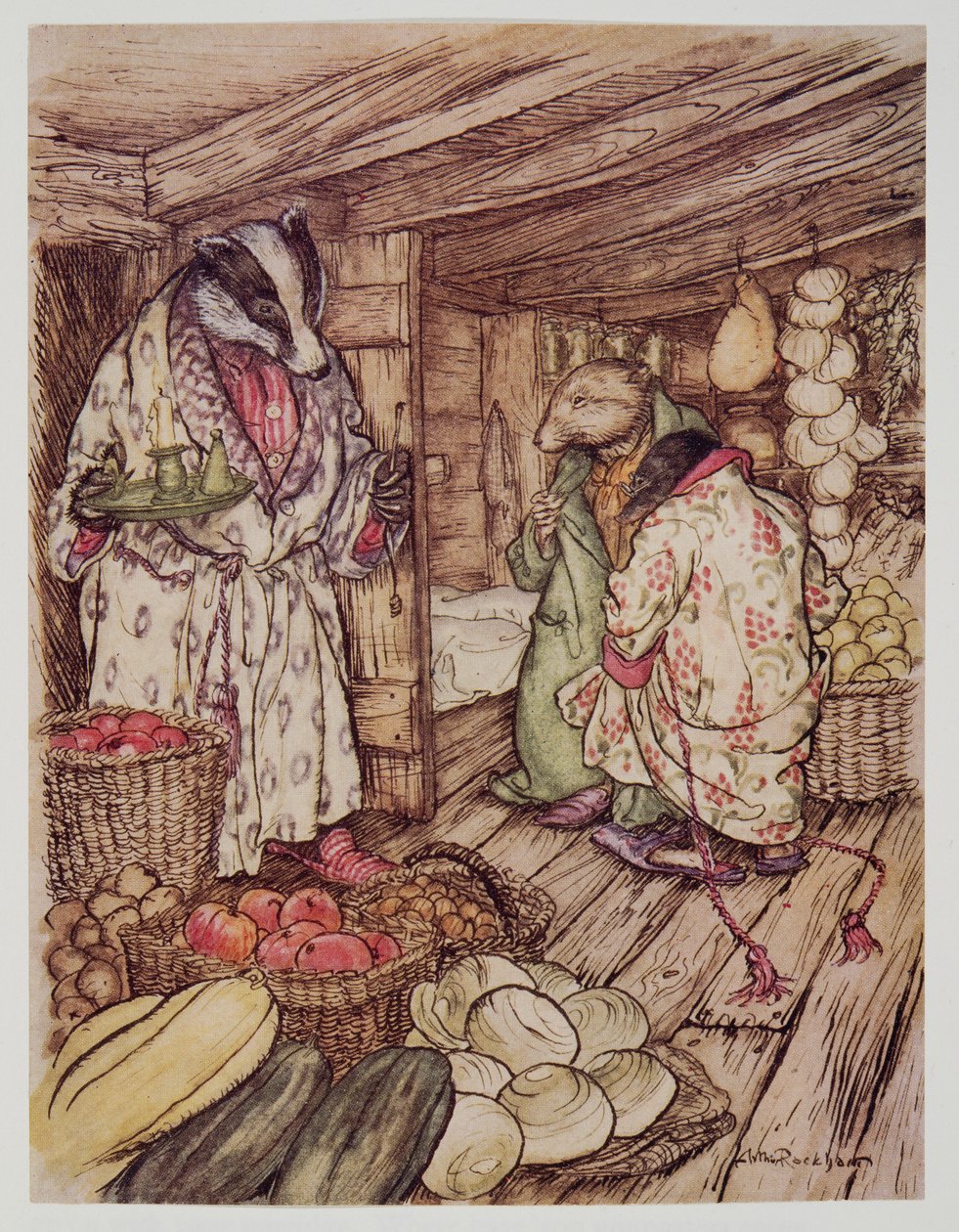 Gerçekten de her yerde görülebilen Badgers kış mağazaları, Kenneth Grahame (1859 - 1932), pub