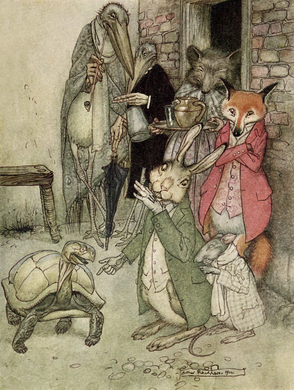 Tavşan ve kaplumbağa by Arthur Rackham