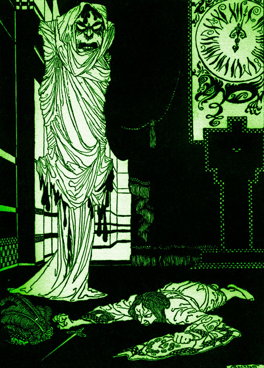 Edgar Allan Poe'nun 'Kızıl Ölümün Maskesi' by Arthur Rackham
