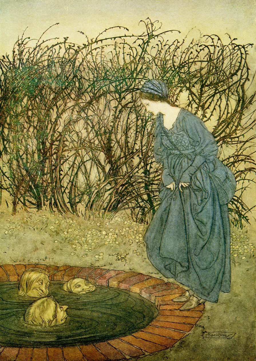 Kuyunun Üç Başı by Arthur Rackham