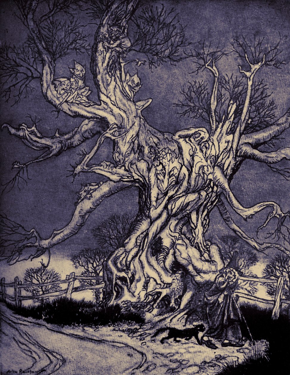 Sleepy Hollow efsanesi by Arthur Rackham