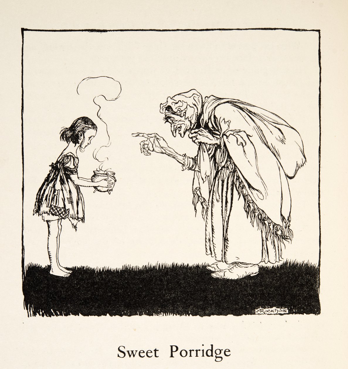 Küçük olan gitti ve kutuyu getirdi, Little Brother & Little Sister and Other Tales by the Brothers Grimm, pub.17 (litho) by Arthur Rackham