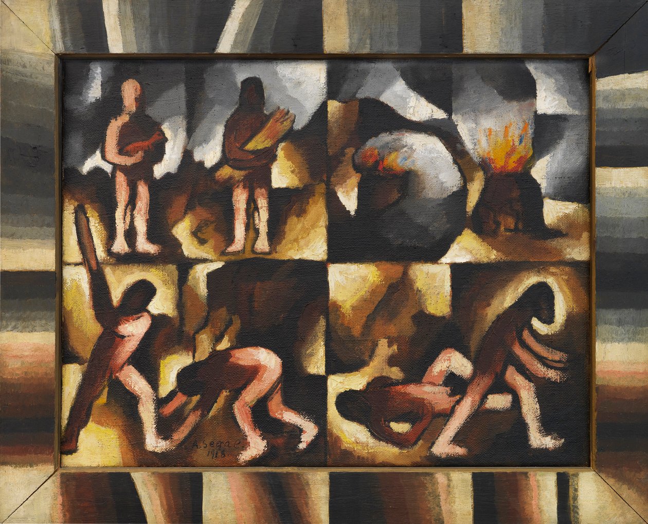 Cain ve Abel Eski Ahit döngüsü, 1918. by Arthur Segal