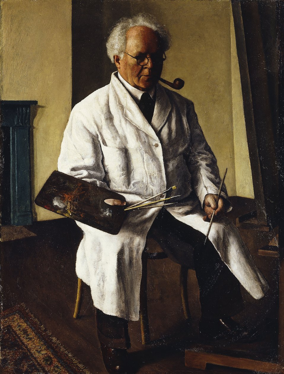 Otoportre; Selbstportrait, c.1930 (sunta üzerine yağlı boya) by Arthur Segal
