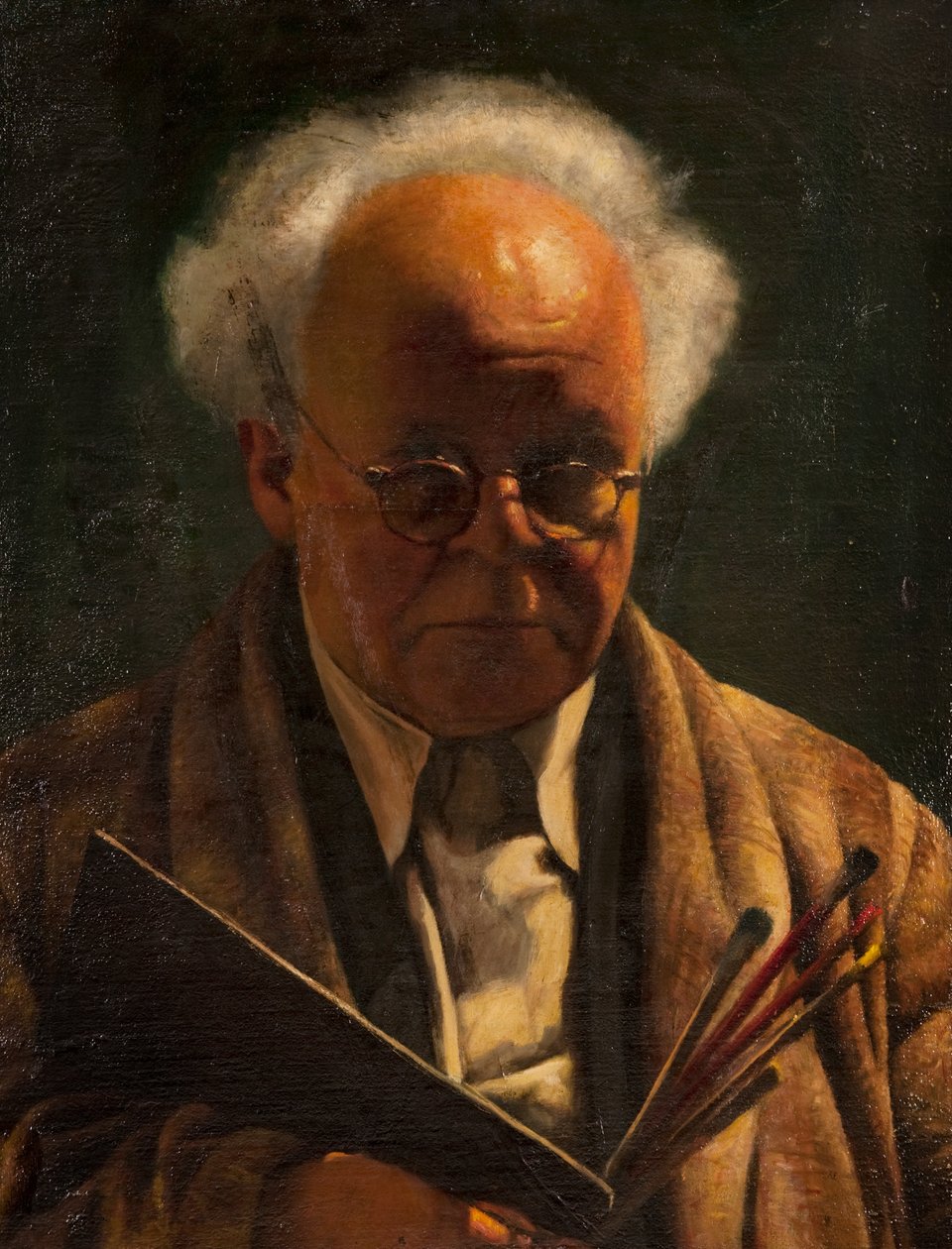 Paletli ve Fırçalı Otoportre by Arthur Segal