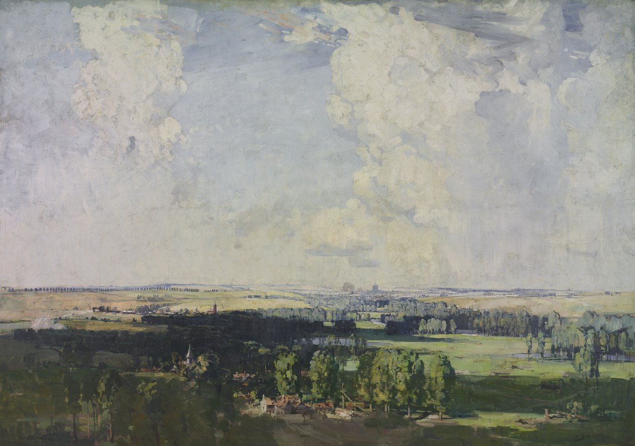 Amiens, batının anahtarı, 1928 by Arthur Streeton