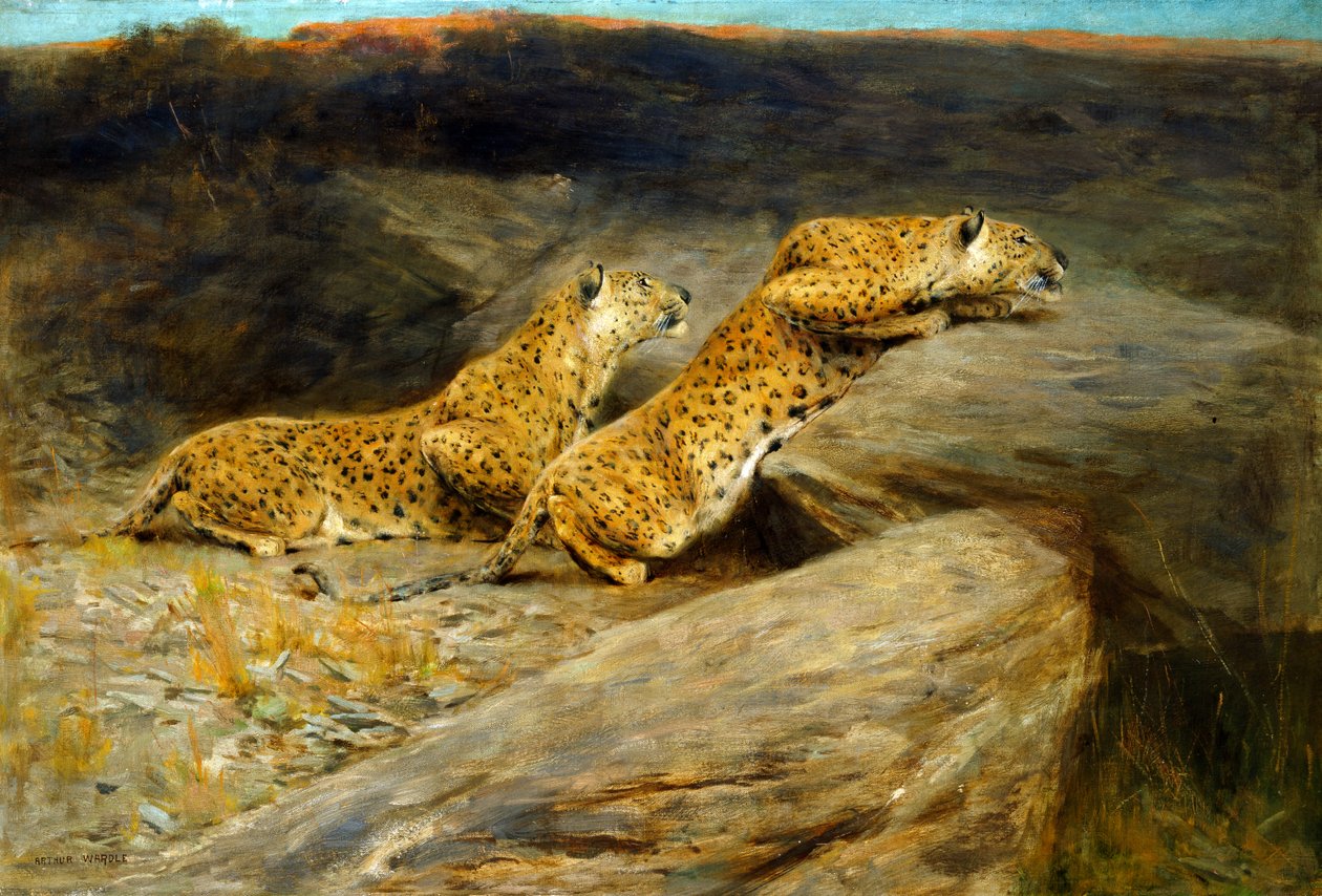 Geyik Avcıları (tuval üzerine yağlı boya) by Arthur Wardle