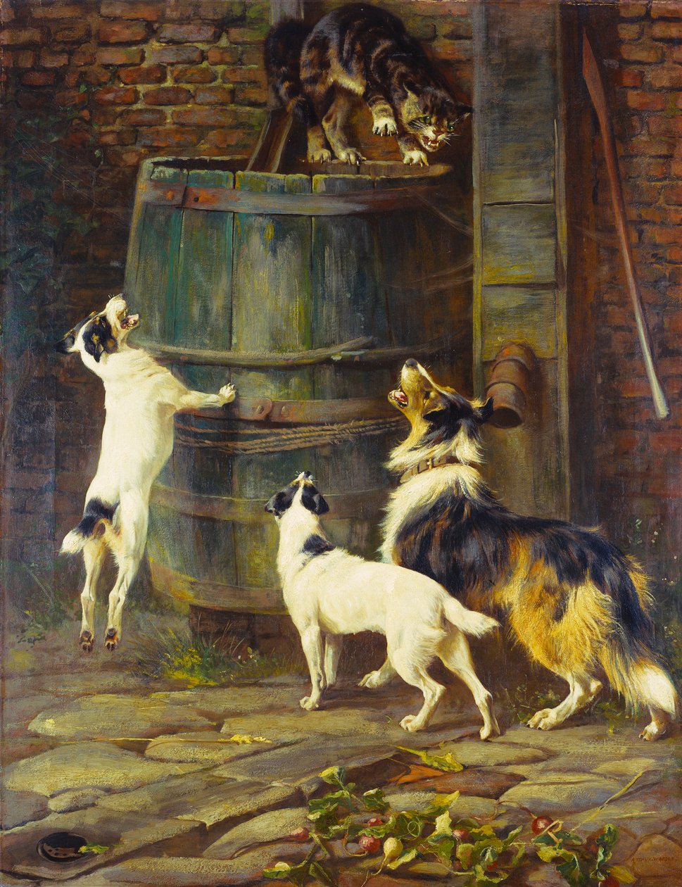 Sadece Oynamak İstiyoruz (tuval üzerine yağlı boya) by Arthur Wardle