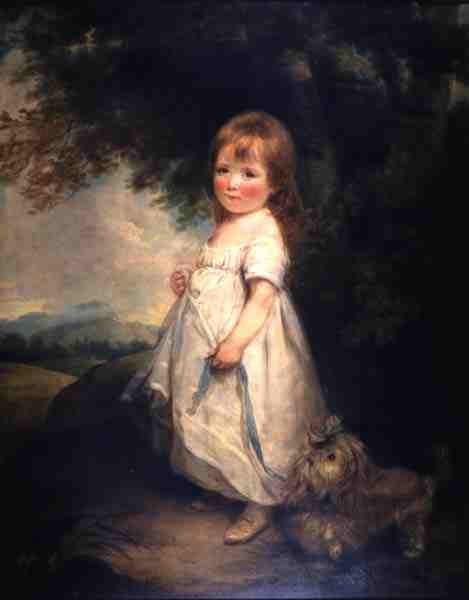 Bayan Anderson, köpeğiyle birlikte, 1810 dolayları by Arthur William Devis
