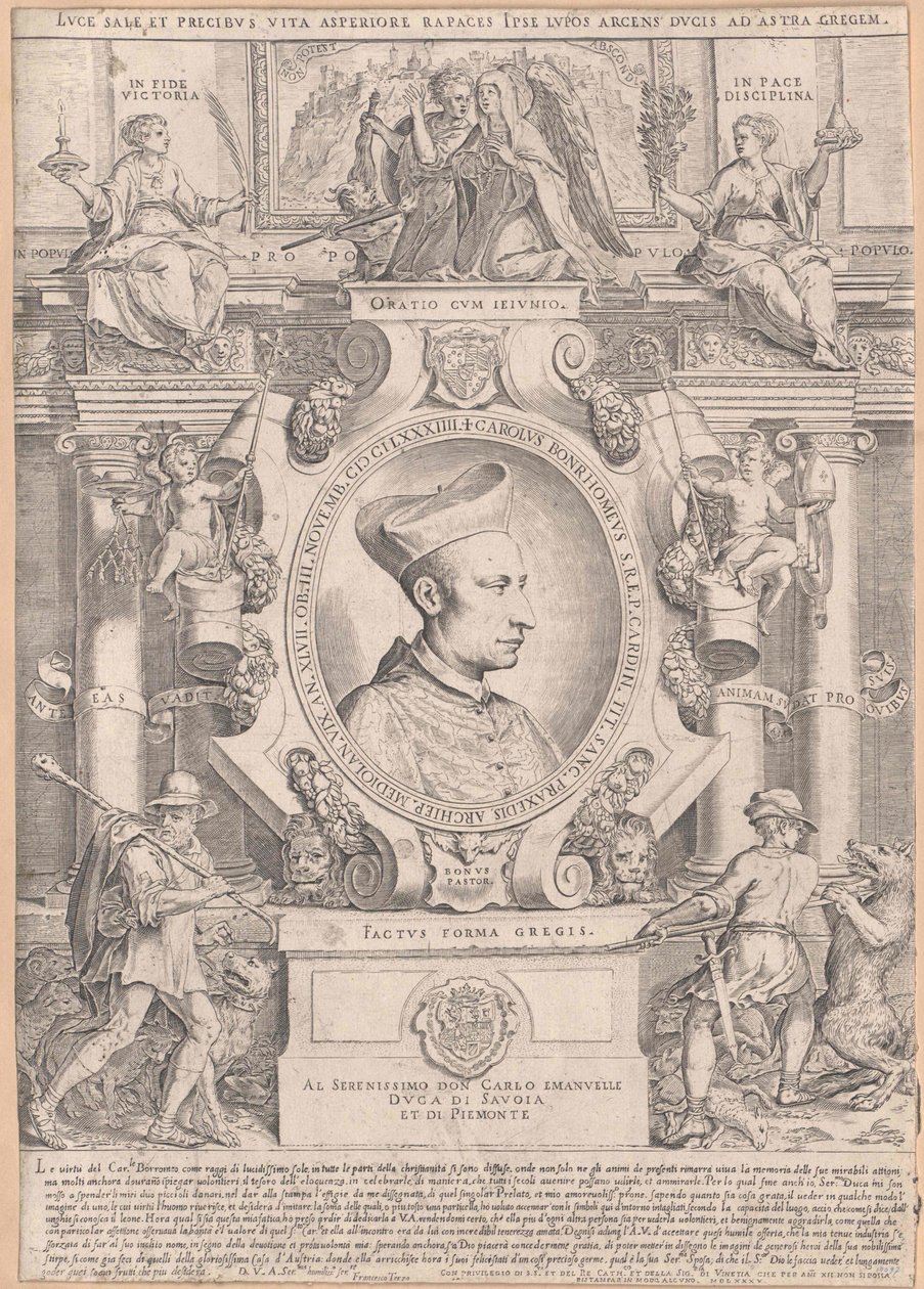 Carlo Borromeo (baskı) by Artist Unknown