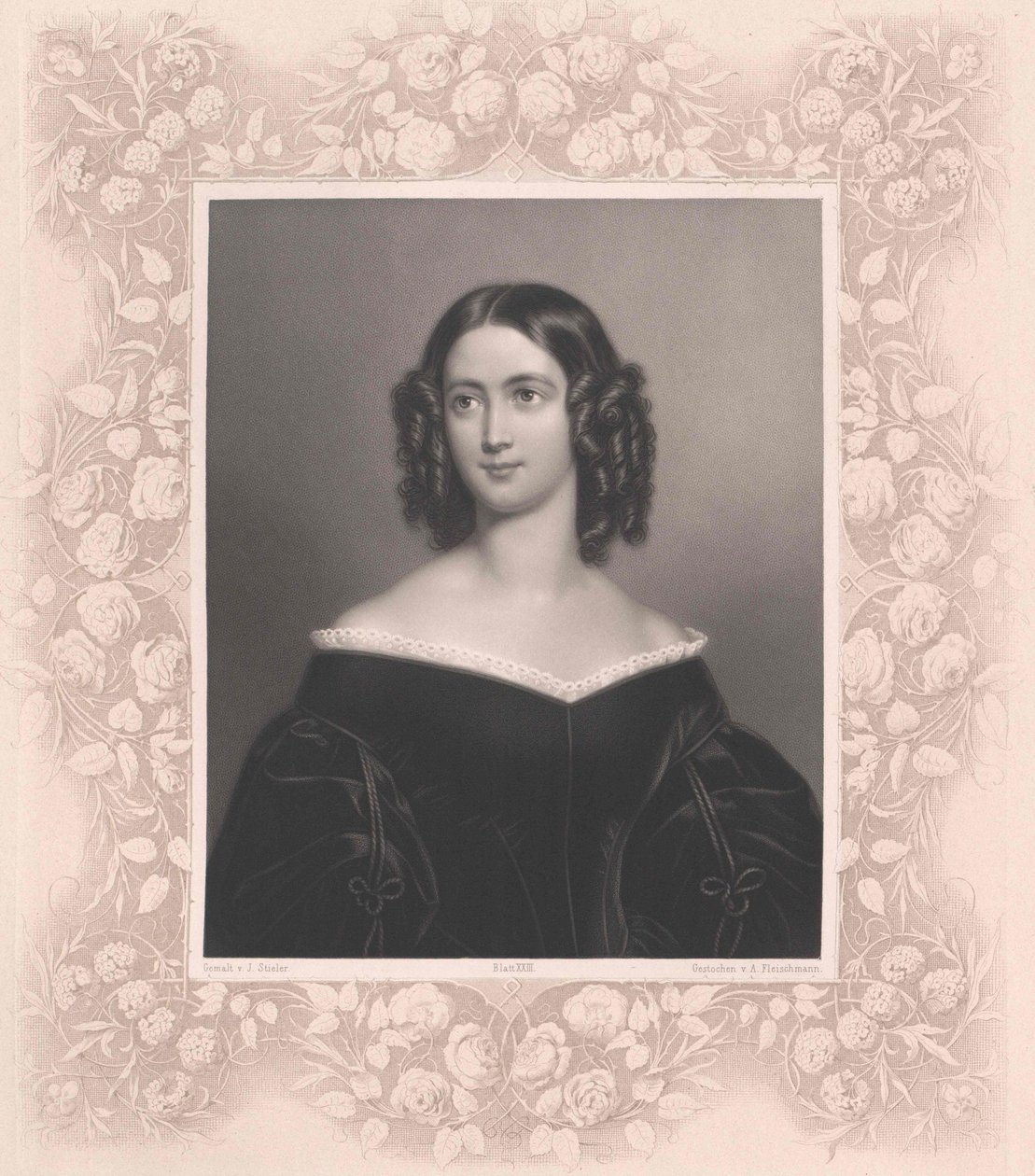 Caroline Lizius (baskı) by Artist Unknown