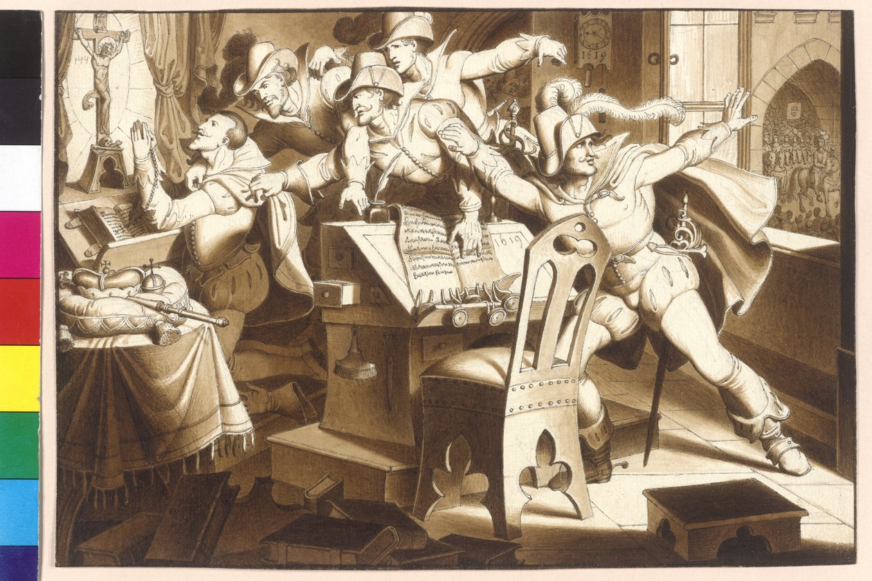 İmparator Ferdinand II borçlara karşı durdu Bohemyalı protestanlar sadık kaldı by Artist Unknown