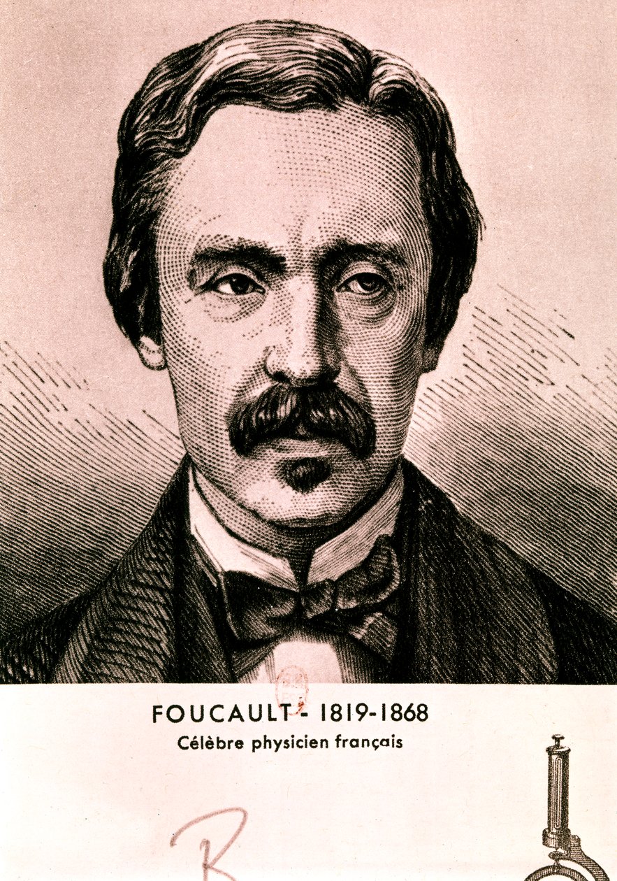 FOUCAULT Jean Bernard Leon: Portre (gravür) by Artist Unknown