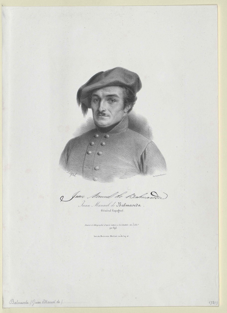 Juan Manuel Balmaseda (baskı) by Artist Unknown