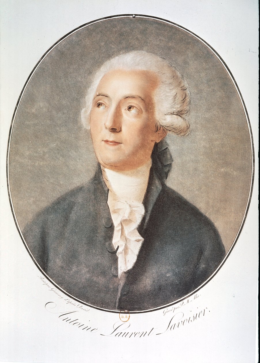 LAVOISIER Antoine-Laurent de: Portre (suluboya) by Artist Unknown