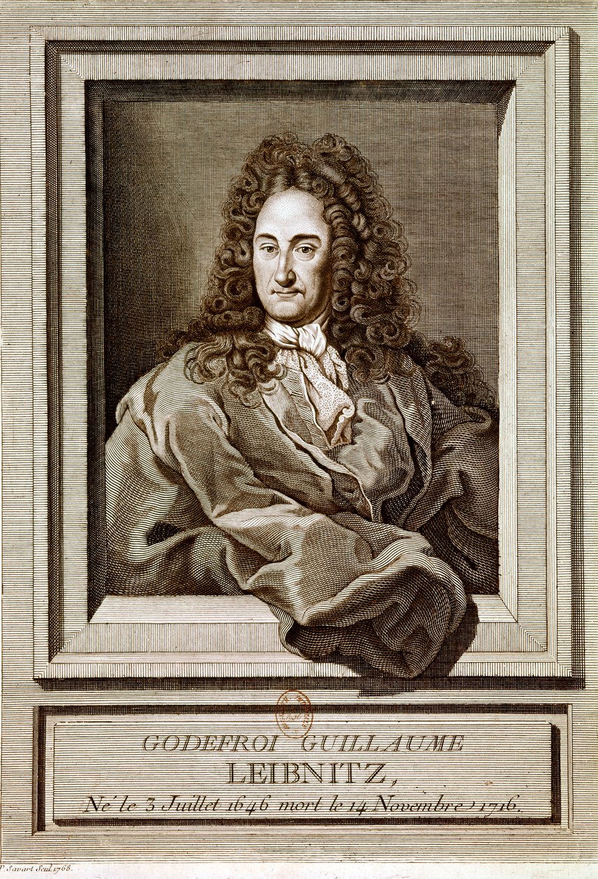 LEIBNITZ Gottfried Wilhelm von: Portre (gravür) by Artist Unknown