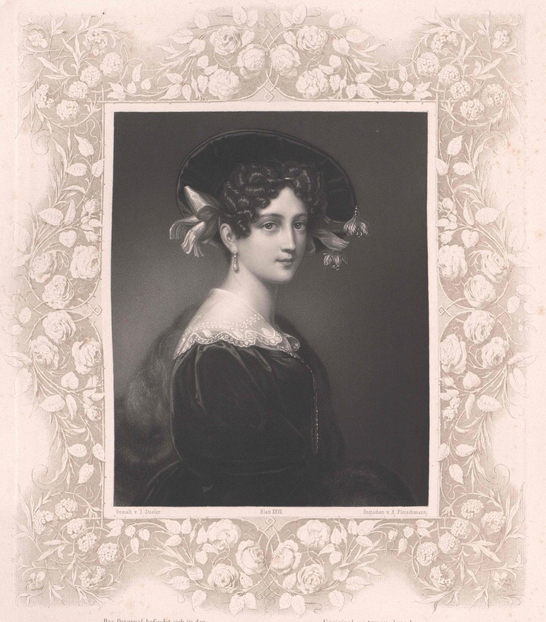 Maximiliane Borzaga (baskı) by Artist Unknown