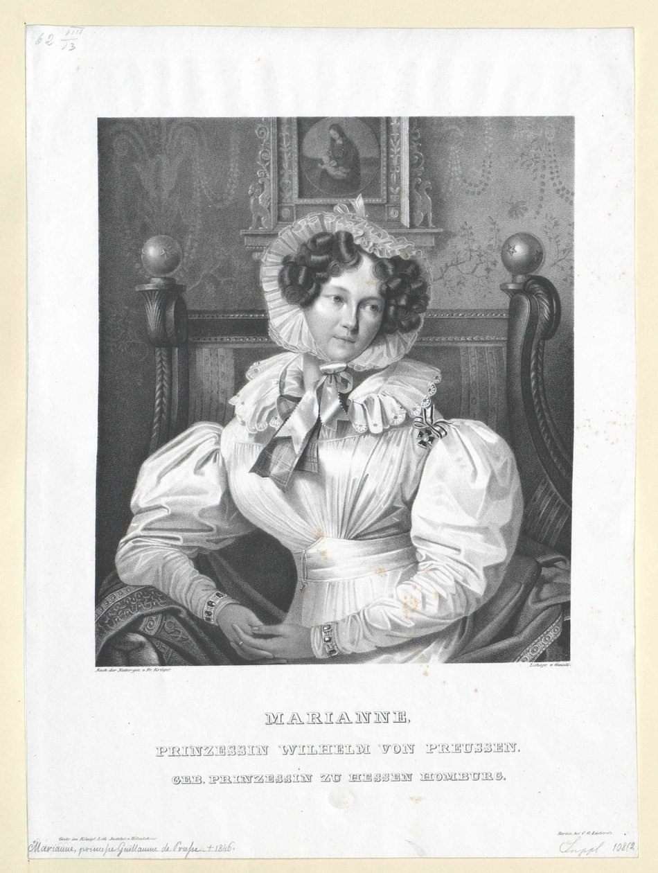 Hessen-Homburg Prensesi Maria Anne by Artist Unknown