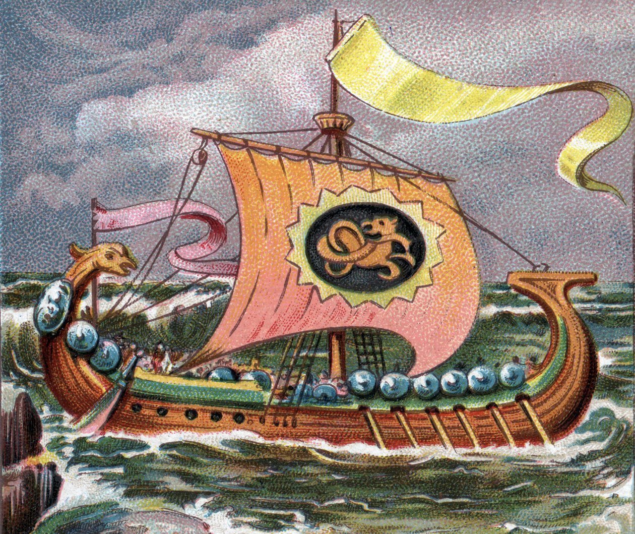VİKİNG GEMİSİ - Drakkar by Artist Unknown