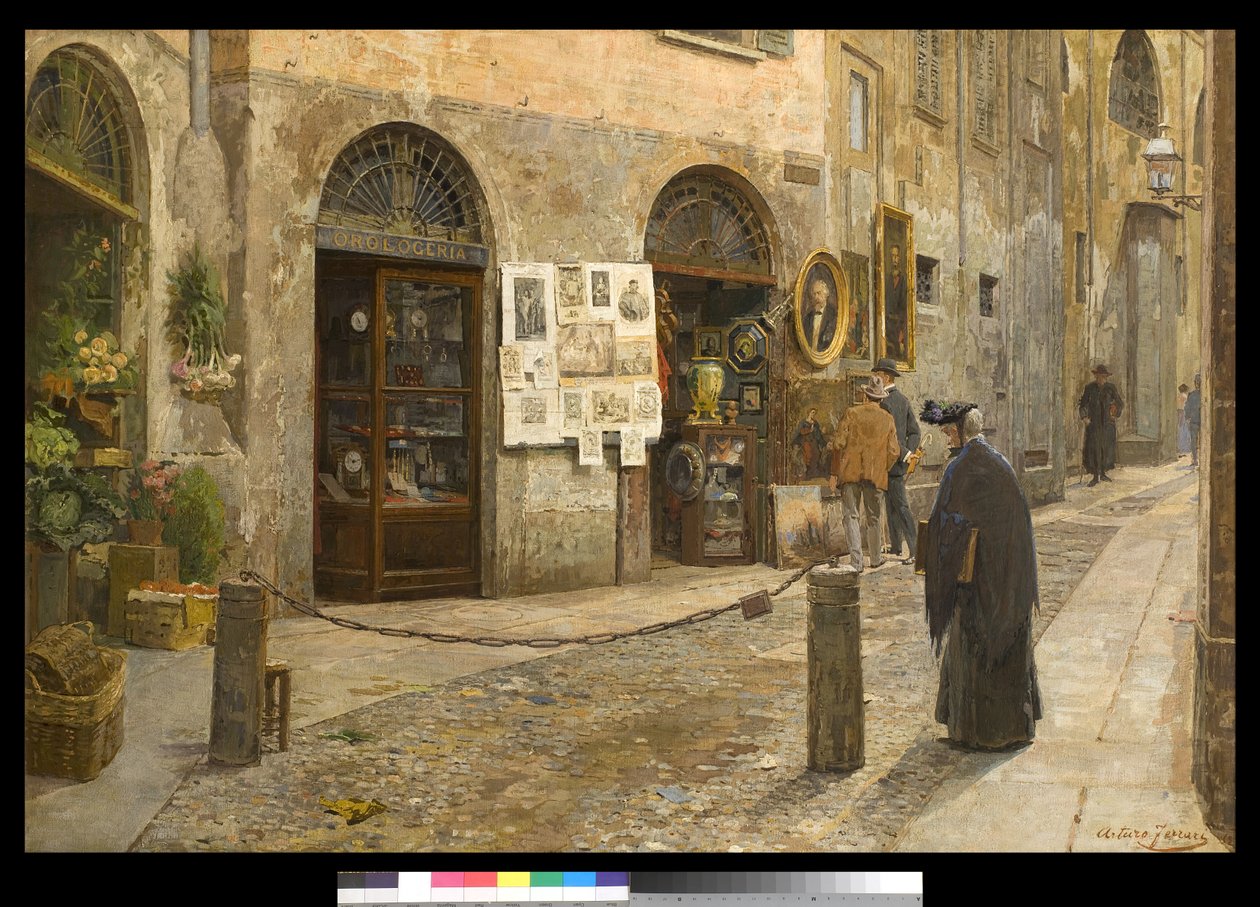 Via San Bernardino alle Ossa, Milano, İtalya, 1912 by Arturo Ferrari