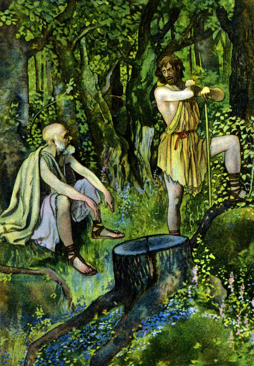 Atinalı Timon, William Shakespeare'in oyunu, c.1880 (baskı) by Artus Scheiner