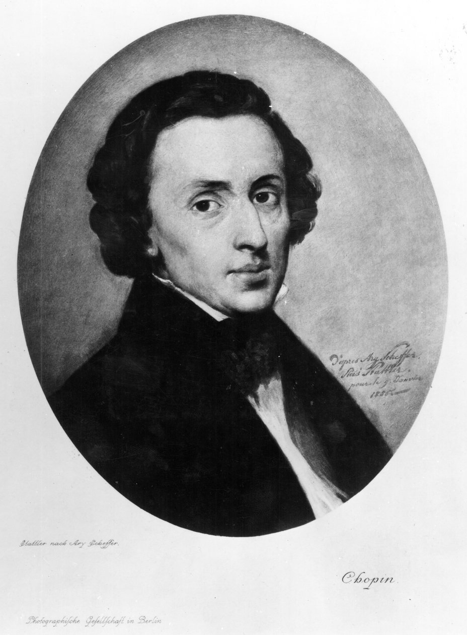 Chopin, 1858 (guaş) by Ary Scheffer