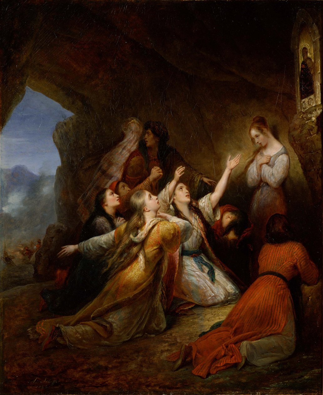 Yardım Bakiresinden Yalvaran Yunan Kadınları, 1826 by Ary Scheffer