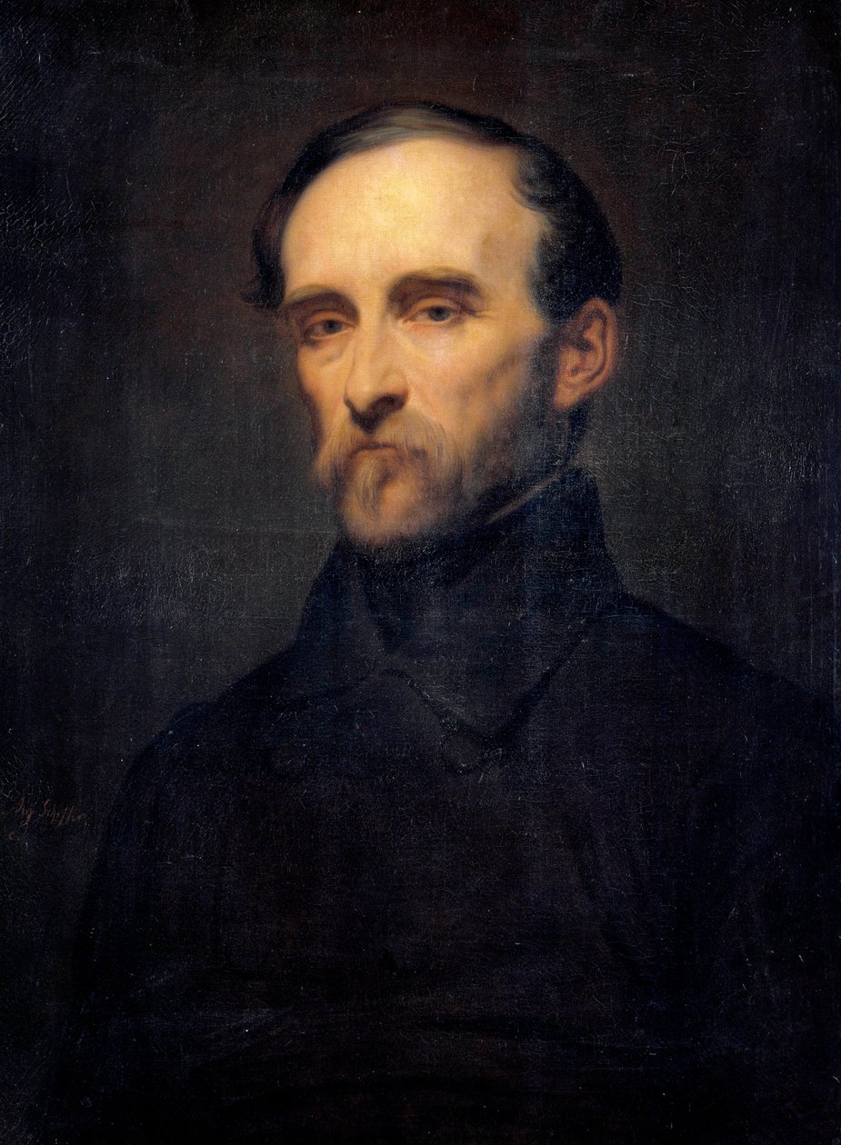 Eugene Cavaignac'ın Portresi (1802-1857) Cezayir Genel Valisi Resim Ary Scheffer (1795-1858) 19. yüzyıl. karartmak 0,76x0,56 m. by Ary Scheffer