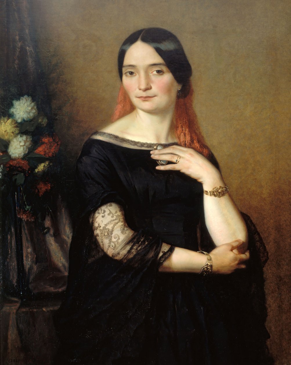 Aktris Matmazel Mars Anne Francoise Hyppolyte Boutet 1779-1847 portresi. by Ary Scheffer
