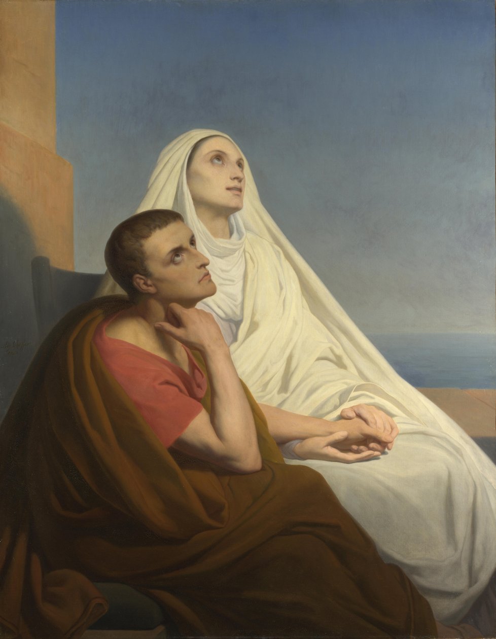 Aziz Augustine ve Monica, 1854 by Ary Scheffer