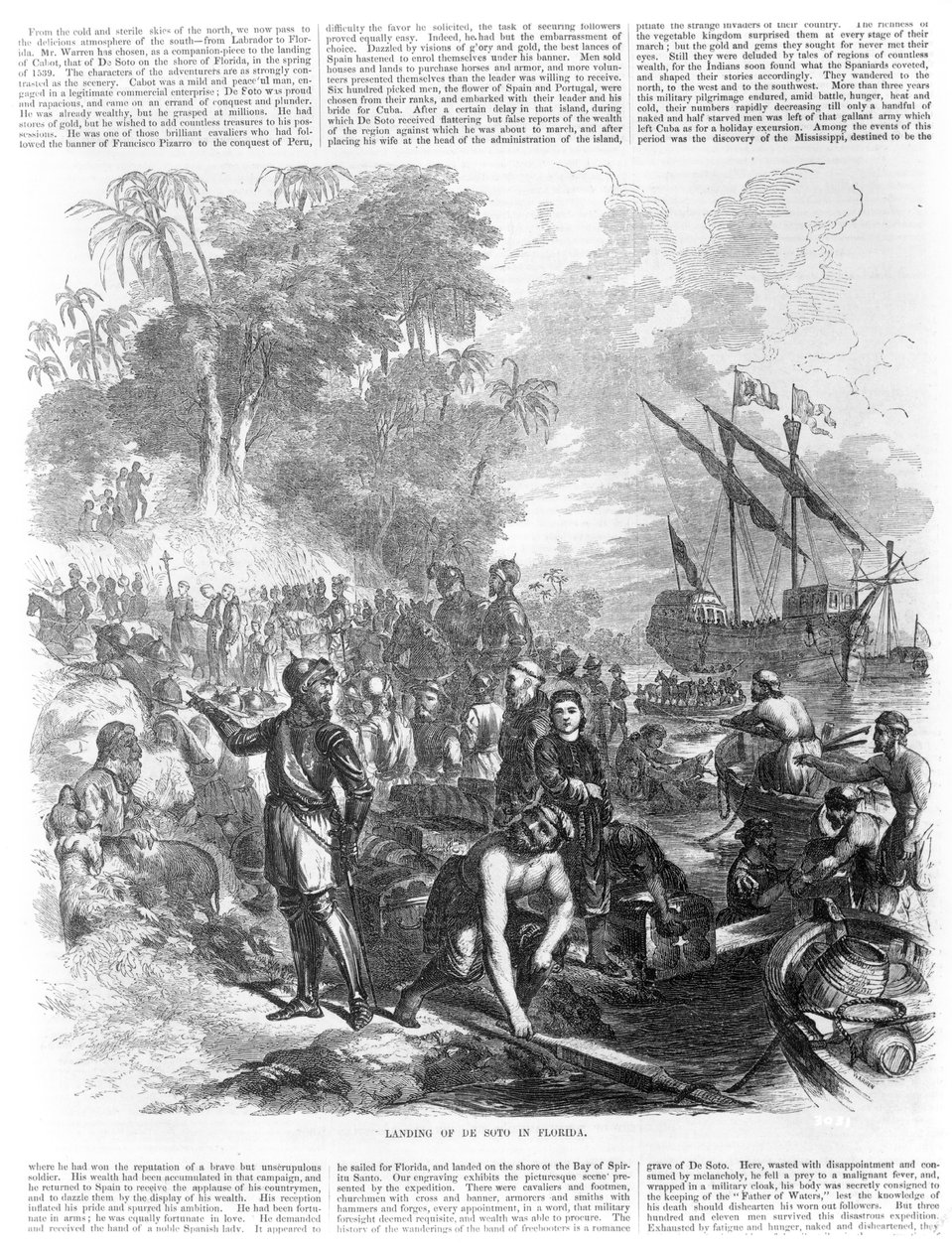 Landing of De Soto in Florida, from 